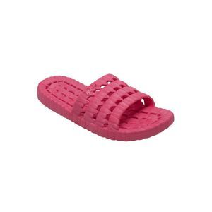 TECS Womens Pink Drainage Holes Relax Toe Platform Slip On Slide Sandals 40